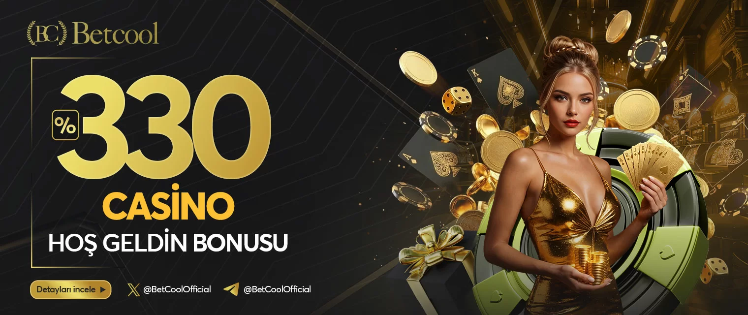Betcool casino üç aşamalı %330 hoş geldin bonusu